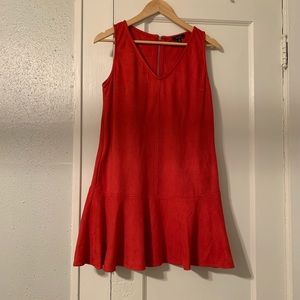 Red Drop Waist Dress